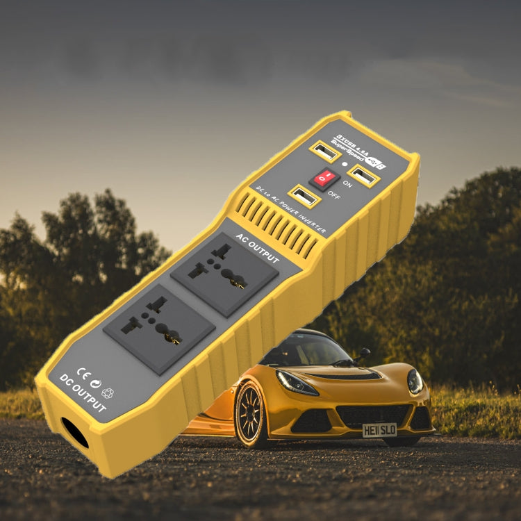12V to 110V 300W Car Power Inverter with Three USB - Modified Square Wave by PMC TechLife | Online Shopping South Africa | PMC TechLife | Buy Now Pay Later Mobicred