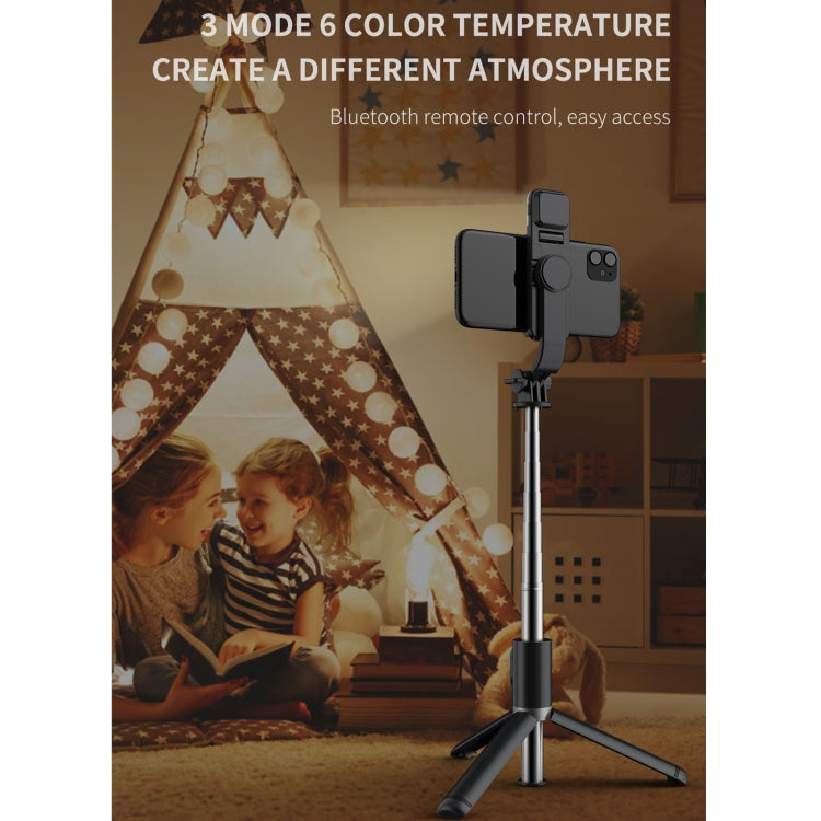 Q02S Fill Light Bluetooth Selfie Stick Tripod Mobile Phone Holder(Black) - Selfie Sticks by PMC TechLife | Online Shopping South Africa | PMC TechLife | Buy Now Pay Later Mobicred