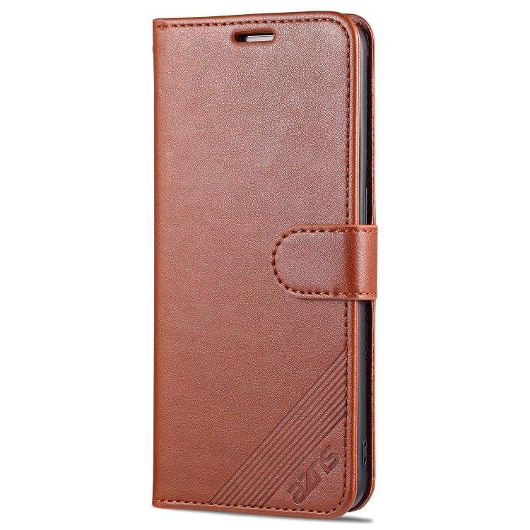 For OPPO Reno6 / Reno6 Pro 5G AZNS Sheepskin Texture Horizontal Flip Leather Case with Holder & Card Slots & Wallet(Brown) - OPPO Cases by AZNS | Online Shopping South Africa | PMC Jewellery | Buy Now Pay Later Mobicred