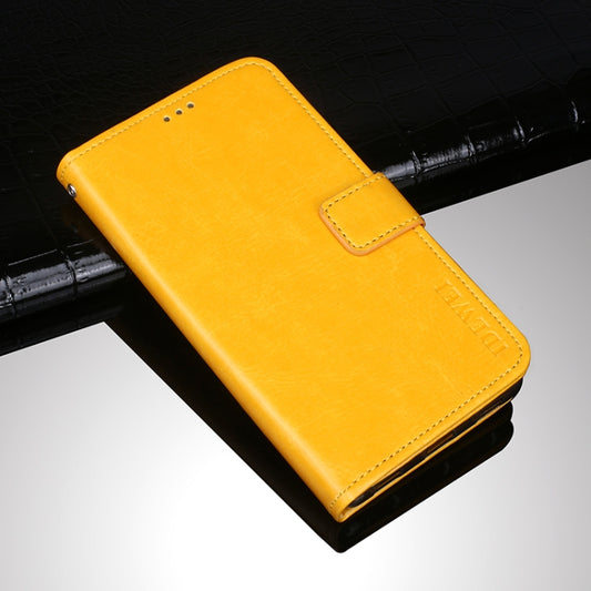 For Lenovo K13 idewei Crazy Horse Texture Horizontal Flip Leather Case with Holder & Card Slots & Wallet(Yellow) - Lenovo by idewei | Online Shopping South Africa | PMC Jewellery | Buy Now Pay Later Mobicred