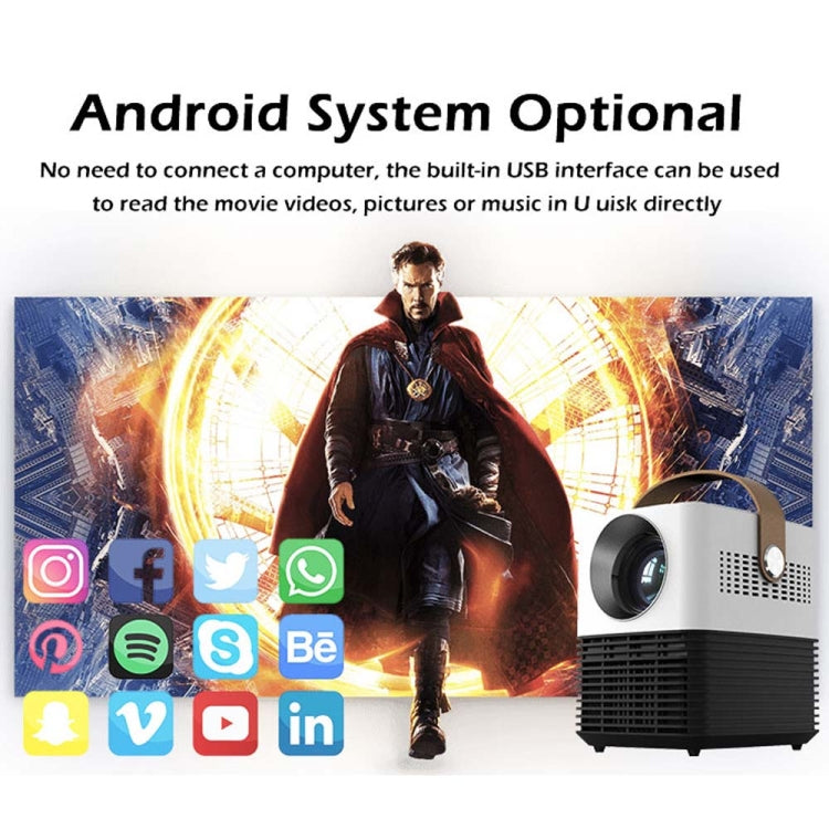 WEJOY L7 854x480P 100 ANSI Lumens Portable Home Theater LED HD Digital Projector with Battery, Android 6.0, 1G+8G, AU Plug - LED Projector by WEJOY | Online Shopping South Africa | PMC Jewellery | Buy Now Pay Later Mobicred