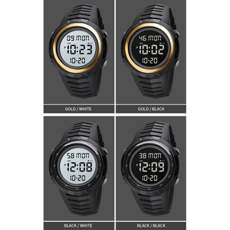 SKMEI 1632 Dual Time Display Luminous Electronic Watch, Support Alarm Clock(Black and White) - free shipping - PMC TechLife - Order now!