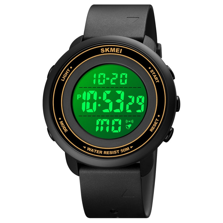 SKMEI 1736 Triplicate Round Dial Timing LED Digital Display Luminous Electronic Watch(Gold and White) - free shipping - PMC TechLife - Order now!