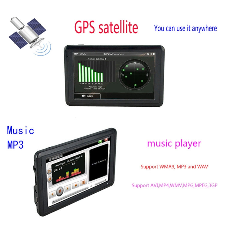 Q5 Car 5 inch HD TFT Touch Screen GPS Navigator Support TF Card / MP3 / FM Transmitter, Specification:North America Map - Car Monitor by PMC Jewellery | Online Shopping South Africa | PMC Jewellery | Buy Now Pay Later Mobicred