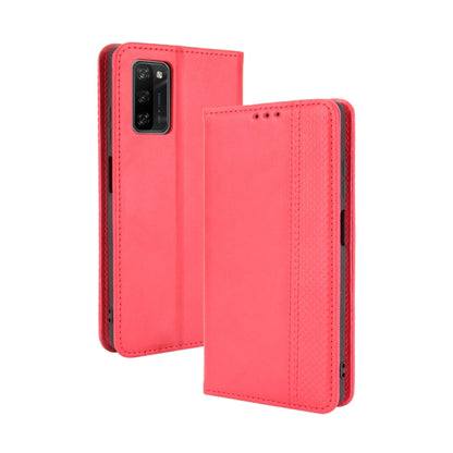 For Blackview A100 Magnetic Buckle Retro Crazy Horse Texture Horizontal Flip Leather Case with Holder & Card Slots & Photo Frame(Red) - More Brand by PMC Jewellery | Online Shopping South Africa | PMC Jewellery