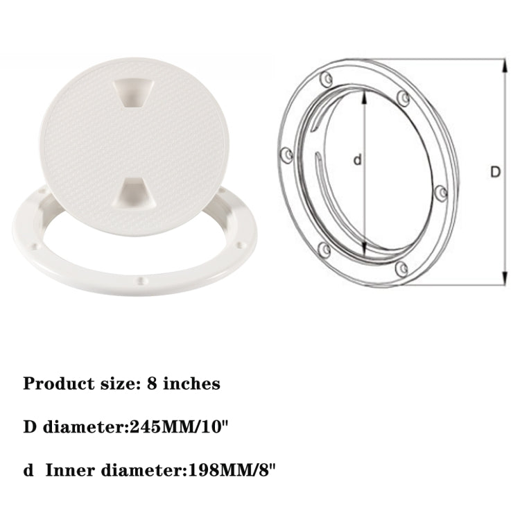 A5943 8 inch Boat / Yacht Round Deck Cover Hatch Case with Screws - Marine Accessories & Parts by PMC Jewellery | Online Shopping South Africa | PMC Jewellery | Buy Now Pay Later Mobicred