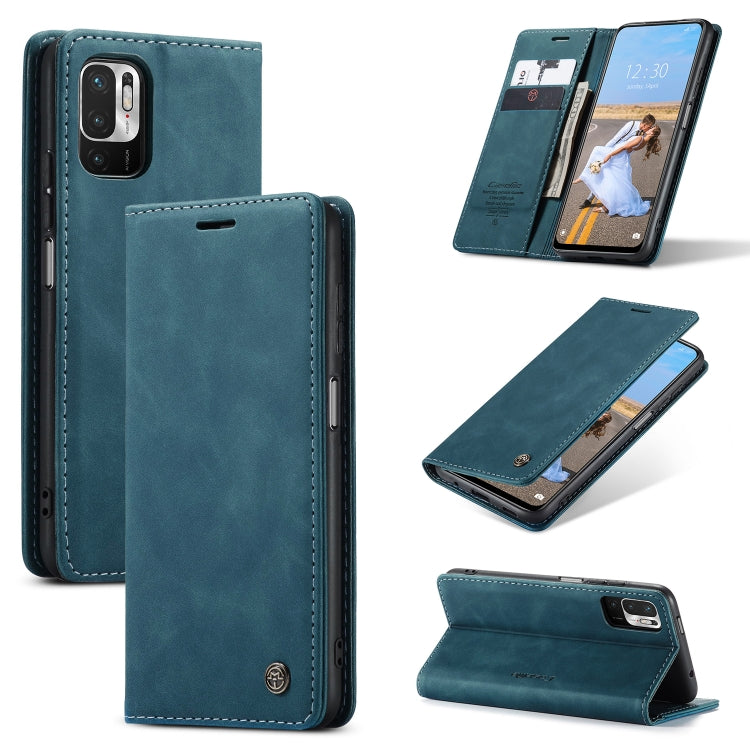 CaseMe 013 Multifunctional Horizontal Flip Leather Case with Holder & Card Slot & Wallet For Xiaomi Redmi Note 10 5G(Blue) - Xiaomi Cases by CaseMe | Online Shopping South Africa | PMC Jewellery | Buy Now Pay Later Mobicred