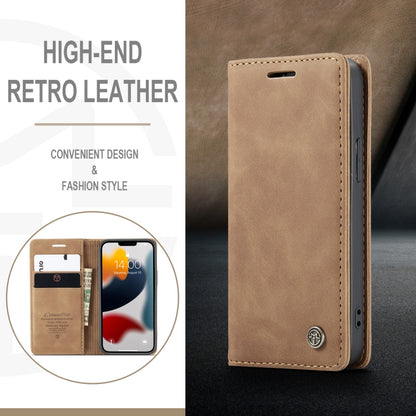 For iPhone 13 mini CaseMe-013 Multifunctional Retro Frosted Horizontal Flip Leather Case with Card Slot & Holder & Wallet (Brown) - iPhone 13 mini Cases by CaseMe | Online Shopping South Africa | PMC Jewellery | Buy Now Pay Later Mobicred