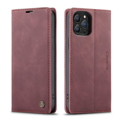 For iPhone 13 Pro CaseMe-013 Multifunctional Retro Frosted Horizontal Flip Leather Case with Card Slot & Holder & Wallet (Wine Red) - iPhone 13 Pro Cases by CaseMe | Online Shopping South Africa | PMC Jewellery | Buy Now Pay Later Mobicred