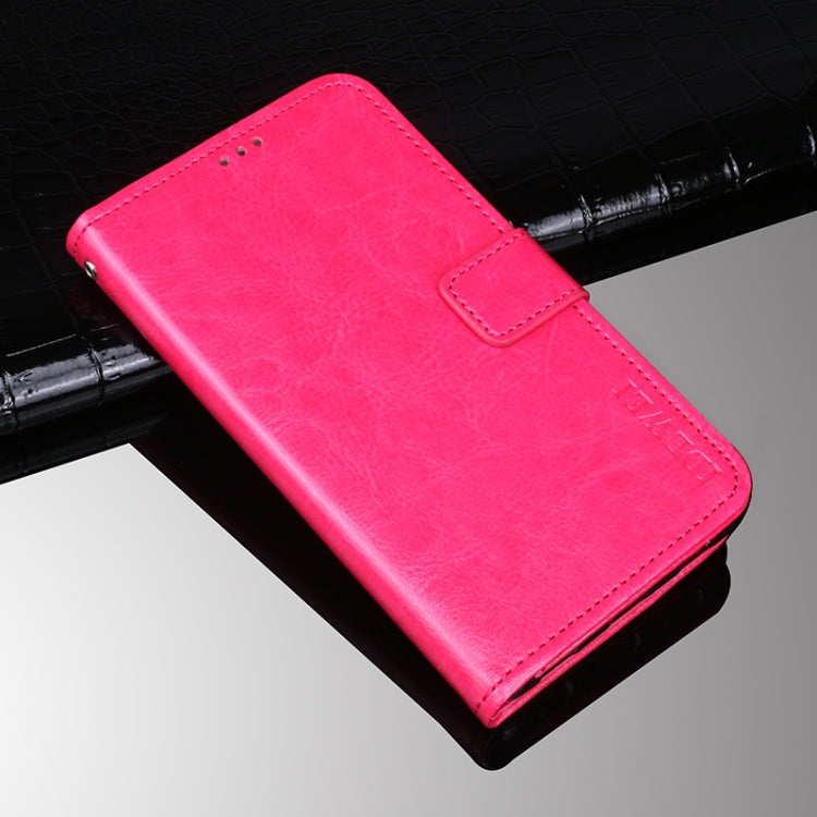 idewei Crazy Horse Texture Horizontal Flip Leather Case with Holder & Card Slots & Wallet For Doogee N40 Pro(Rose Red) - More Brand by idewei | Online Shopping South Africa | PMC Jewellery | Buy Now Pay Later Mobicred