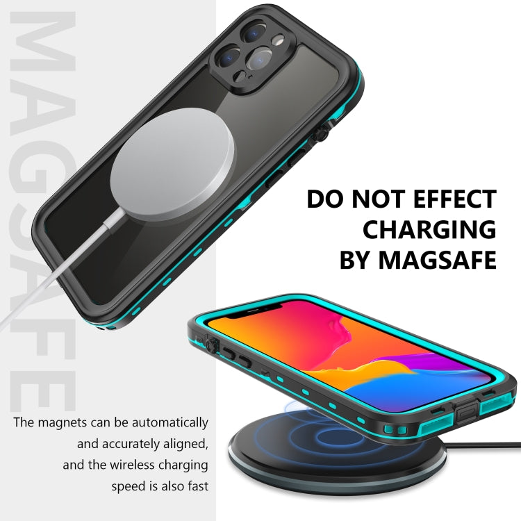 For iPhone 13 Pro Max RedPepper Transparent Dot Shockproof Waterproof PC + TPU Protective Case  (Blue) - iPhone 13 Pro Max Cases by RedPepper | Online Shopping South Africa | PMc TechLife | Buy Now Pay Later Mobicred