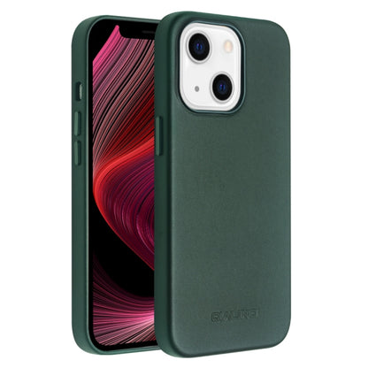 For iPhone 13 QIALINO Nappa Cowhide MagSafe Magnetic Protective Case(Dark Green) - iPhone 13 Cases by QIALINO | Online Shopping South Africa | PMC Jewellery | Buy Now Pay Later Mobicred