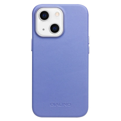 For iPhone 13 mini QIALINO Nappa Cowhide MagSafe Magnetic Protective Case (Blue) - iPhone 13 mini Cases by QIALINO | Online Shopping South Africa | PMC Jewellery | Buy Now Pay Later Mobicred