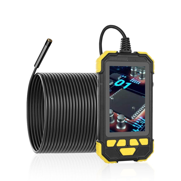 Y19 8mm Single Lens Hand-held Hard-wire Endoscope with 4.3-inch IPS Color LCD Screen, Cable Length:3.5m(Yellow) -  by PMC Jewellery | Online Shopping South Africa | PMC Jewellery | Buy Now Pay Later Mobicred