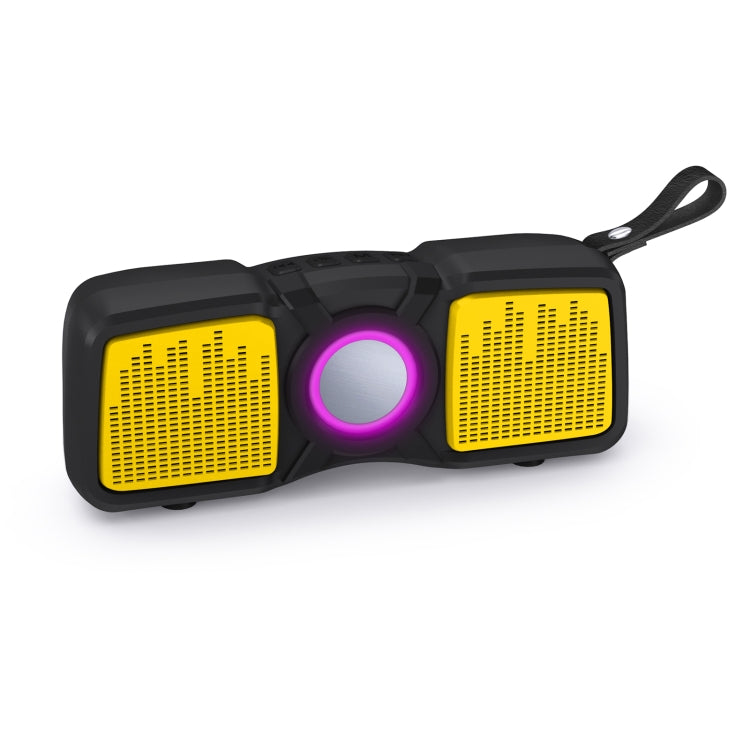 New Rixing NR-9011 Bluetooth 5.0 Portable Outdoor Wireless Bluetooth Speaker(Yellow) - Desktop Speaker by NewRixing | Online Shopping South Africa | PMC Jewellery | Buy Now Pay Later Mobicred