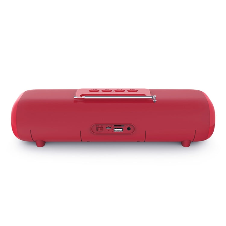 NewRixing NR-2027FM TWS Soundbar Bluetooth Speaker with Mobile Phone Holder & Antenna(Red) - Desktop Speaker by NewRixing | Online Shopping South Africa | PMC Jewellery | Buy Now Pay Later Mobicred