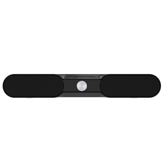 NewRixing NR-4017 TWS Pure Color Soundbar Bluetooth Speaker with Knob(Black) - Desktop Speaker by NewRixing | Online Shopping South Africa | PMC Jewellery | Buy Now Pay Later Mobicred