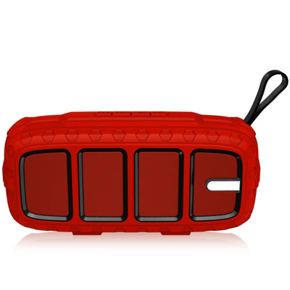 NewRixing NR-5018 Outdoor Portable Bluetooth Speaker, Support Hands-free Call / TF Card / FM / U Disk(Red+Black) - Desktop Speaker by NewRixing | Online Shopping South Africa | PMC Jewellery | Buy Now Pay Later Mobicred