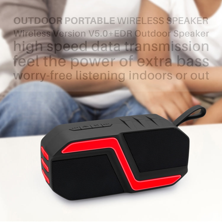 NewRixing NR-5019 Outdoor Portable Bluetooth Speaker, Support Hands-free Call / TF Card / FM / U Disk(Blue) - Desktop Speaker by NewRixing | Online Shopping South Africa | PMC Jewellery | Buy Now Pay Later Mobicred