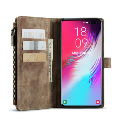 For Samsung Galaxy S10+ CaseMe-C30 PU + TPU Multifunctional Horizontal Flip Leather Case with Holder & Card Slot & Wallet & Zipper Pocket(Brown) - Galaxy Phone Cases by CaseMe | Online Shopping South Africa | PMC Jewellery | Buy Now Pay Later Mobicred