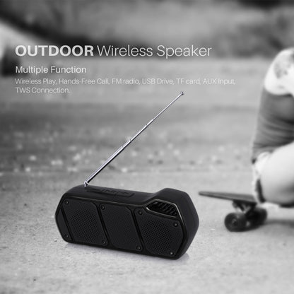 NewRixing NR-5011fm Outdoor Portable Bluetooth Speakerr, Support Hands-free Call / TF Card / FM / U Disk(Green) - Desktop Speaker by NewRixing | Online Shopping South Africa | PMC Jewellery | Buy Now Pay Later Mobicred