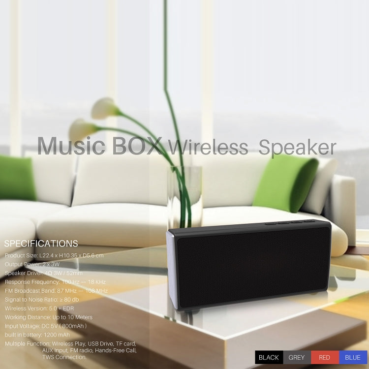 NewRixing NR-5012 Desktop Plating Bluetooth Speakerr, Support Hands-free Call / TF Card / FM / U Disk(Blue) - Desktop Speaker by NewRixing | Online Shopping South Africa | PMC Jewellery | Buy Now Pay Later Mobicred