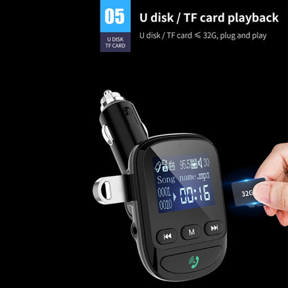 BT06 1.4 inch Car MP3 Player FM Transmitter QC3.0 Quick Charge Support Bluetooth Handsfree / TF Card - Bluetooth Car Kits by PMC Jewellery | Online Shopping South Africa | PMC Jewellery | Buy Now Pay Later Mobicred