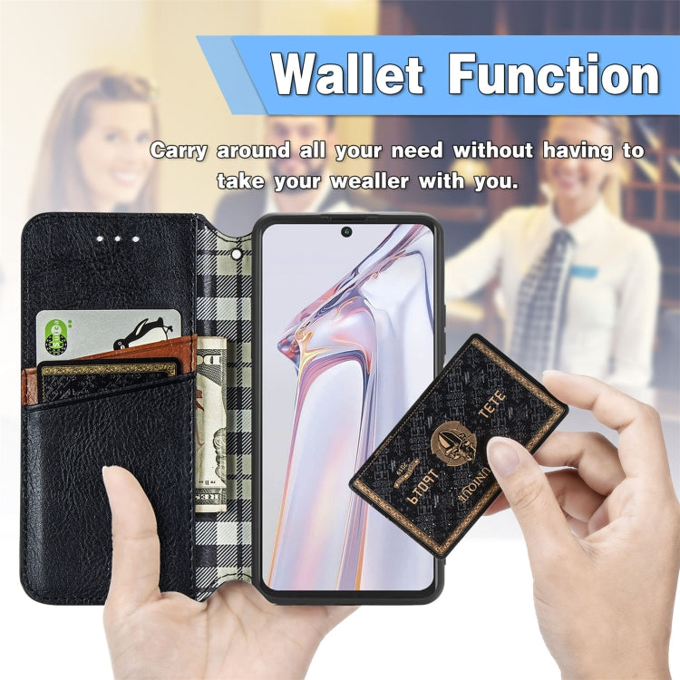 For Blackview A100 Cubic Grid Pressed Horizontal Flip Magnetic PU Leather Case with Holder & Card Slots & Wallet(Black) - More Brand by PMC Jewellery | Online Shopping South Africa | PMC Jewellery | Buy Now Pay Later Mobicred