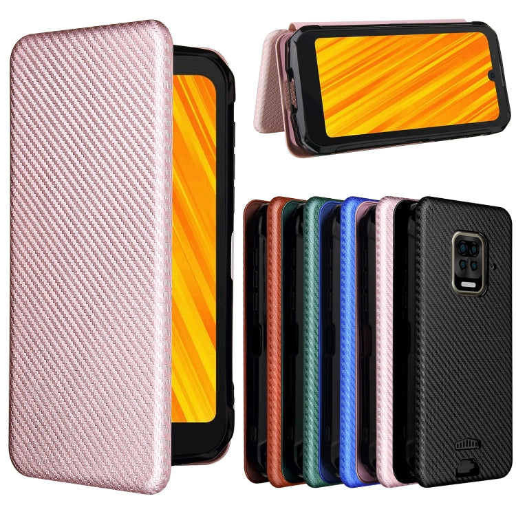 For Doogee S59 / S59 Pro Carbon Fiber Texture Horizontal Flip TPU + PC + PU Leather Case with Card Slot(Pink) - More Brand by PMC Jewellery | Online Shopping South Africa | PMC Jewellery | Buy Now Pay Later Mobicred