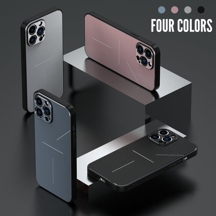 For iPhone 12 Pro Max R-JUST RJ-52 3-Line Style Metal TPU Shockproof Protective Case(Silver) - iPhone 12 Pro Max Cases by R-JUST | Online Shopping South Africa | PMC Jewellery | Buy Now Pay Later Mobicred