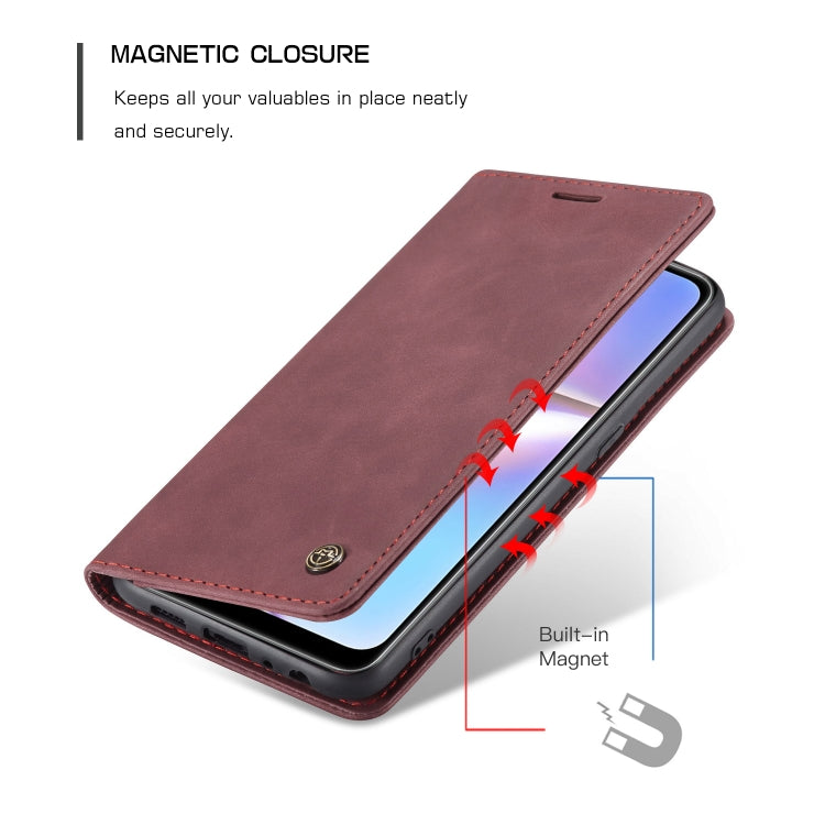 For Galaxy A10s CaseMe-013 Multifunctional Horizontal Flip Leather Case with Card Slot & Holder & Wallet(Wine Red) - Galaxy Phone Cases by CaseMe | Online Shopping South Africa | PMC Jewellery | Buy Now Pay Later Mobicred