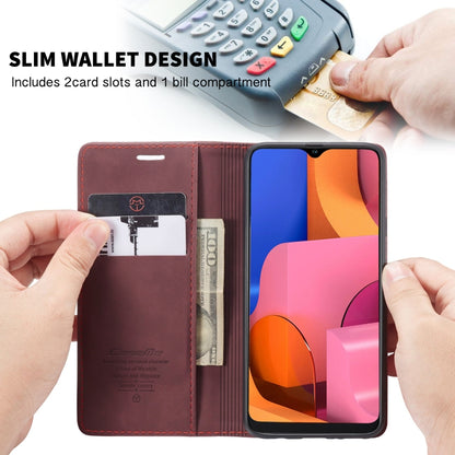 For Galaxy A20s CaseMe-013 Multifunctional Horizontal Flip Leather Case with Card Slot & Holder & Wallet(Wine Red) - Galaxy Phone Cases by CaseMe | Online Shopping South Africa | PMC Jewellery | Buy Now Pay Later Mobicred