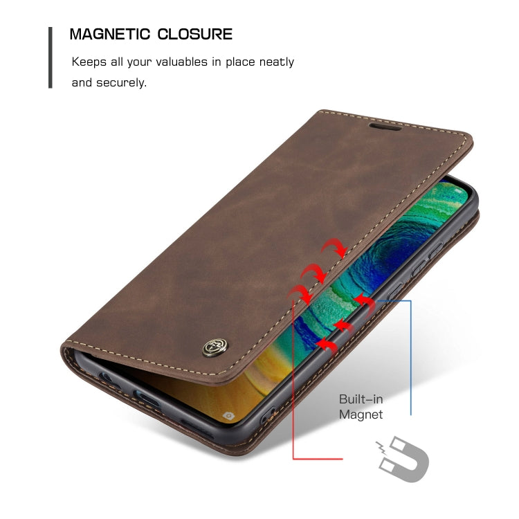 For Huawei Mate 30 4G / 5G CaseMe-013 Multifunctional Horizontal Flip Leather Case with Card Slot & Holder & Wallet(Coffee) - Huawei Cases by CaseMe | Online Shopping South Africa | PMC Jewellery | Buy Now Pay Later Mobicred