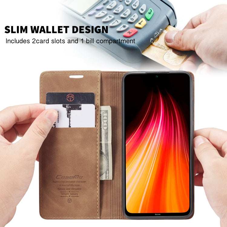 For Xiaomi Redmi Note 8 CaseMe-013 Multifunctional Horizontal Flip Leather Case with Card Slot & Holder & Wallet(Brown) - Xiaomi Cases by CaseMe | Online Shopping South Africa | PMC Jewellery | Buy Now Pay Later Mobicred