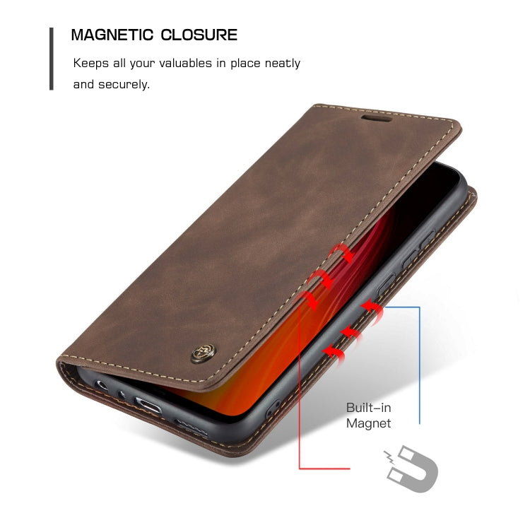 For Xiaomi Redmi Note 8 CaseMe-013 Multifunctional Horizontal Flip Leather Case with Card Slot & Holder & Wallet(Coffee) - Xiaomi Cases by CaseMe | Online Shopping South Africa | PMC Jewellery | Buy Now Pay Later Mobicred