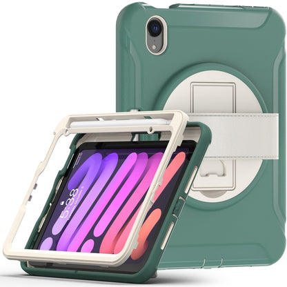 For iPad mini 6 360 Degree Rotation PC + TPU Protective Tablet Case with Holder & Hand-strap(Jade Green) - iPad mini 6 Cases by PMC Jewellery | Online Shopping South Africa | PMC Jewellery | Buy Now Pay Later Mobicred