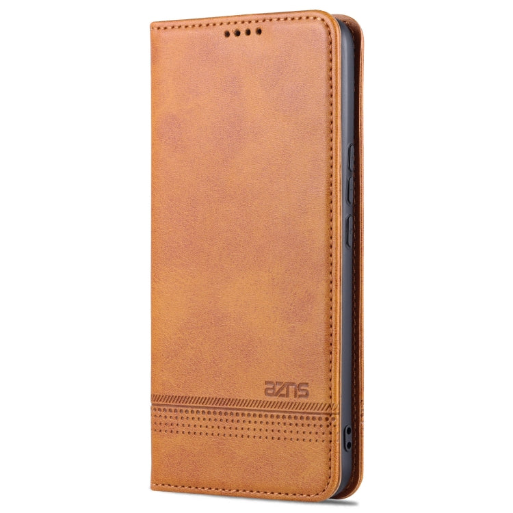 For U-MAGIC 30e AZNS Magnetic Calf Texture Horizontal Flip Leather Case with Card Slots & Holder & Wallet(Light Brown) - More Brand by AZNS | Online Shopping South Africa | PMC Jewellery | Buy Now Pay Later Mobicred