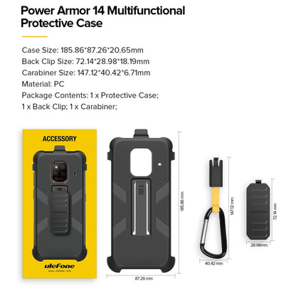 For Ulefone Power Armor 14 Ulefone Multifunctional TPU + PC Protective Case with Back Clip & Carabiner - Ulefone Cases by Ulefone | Online Shopping South Africa | PMC Jewellery | Buy Now Pay Later Mobicred