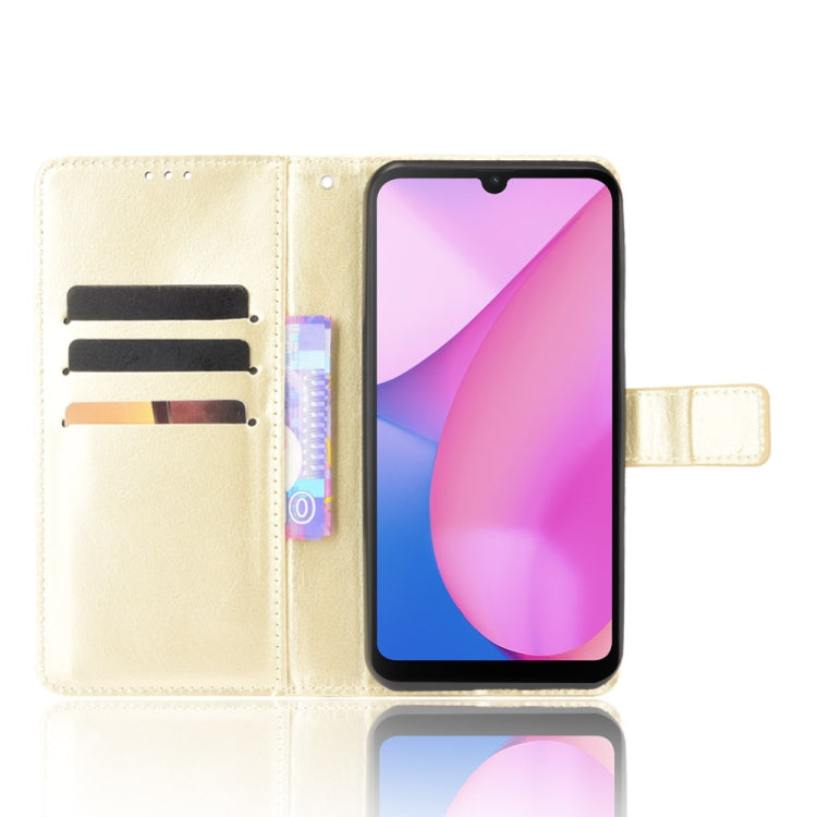 For Blackview Oscal C20 Crazy Horse Texture Horizontal Flip Leather Case with Holder & Card Slots & Lanyard(Gold) - More Brand by PMC Jewellery | Online Shopping South Africa | PMC Jewellery