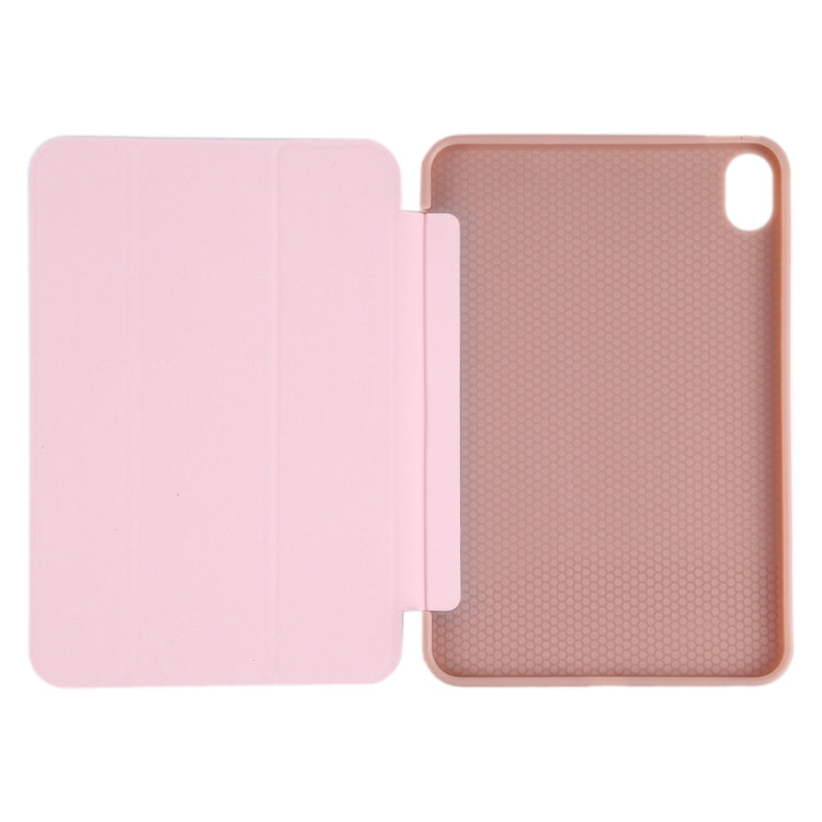 For iPad mini 2024 / mini 6 GEBEI Shockproof Horizontal Flip Tablet Case with Three-folding Holder(Rose Gold) - free shipping - PMC TechLife - Order now!