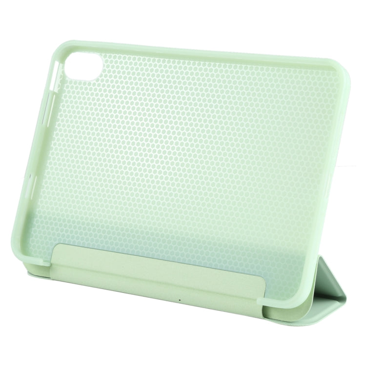 For iPad mini 2024 / mini 6 GEBEI Shockproof Horizontal Flip Tablet Case with Three-folding Holder(Mint Green) - free shipping - PMC TechLife - Order now!