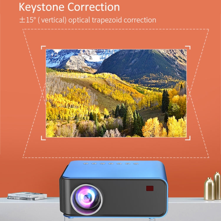 T4 Same Screen Version 1024x600 1200 Lumens Portable Home Theater LCD Projector, Plug Type:UK Plus(Blue) - free shipping - PMC Jewellery - Order now!