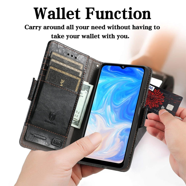For Doogee N40 Pro CaseNeo Splicing Dual Magnetic Buckle Leather Case with Holder & Card Slots & Wallet(Black) - More Brand by PMC Jewellery | Online Shopping South Africa | PMC Jewellery | Buy Now Pay Later Mobicred