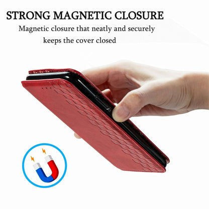 For Doogee N40 Pro Cubic Grid Pressed Horizontal Flip Magnetic Leather Case with Holder & Card Slots & Wallet(Red) - More Brand by PMC Jewellery | Online Shopping South Africa | PMC Jewellery | Buy Now Pay Later Mobicred