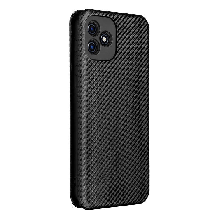 For Blackview Oscal C20 Carbon Fiber Texture Horizontal Flip Leather Phone Case with Card Slot(Black) - More Brand by PMC Jewellery | Online Shopping South Africa | PMC Jewellery | Buy Now Pay Later Mobicred