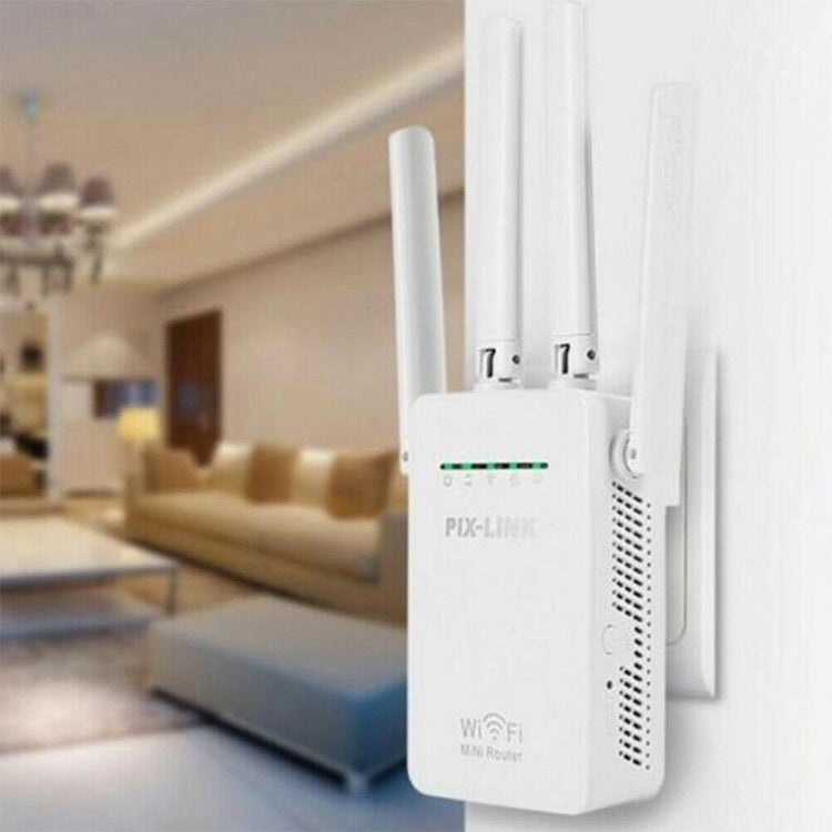 Wireless Smart WiFi Router Repeater with 4 WiFi Antennas, Plug Specification:US Plug(White) - Wireless Routers by PMC Jewellery | Online Shopping South Africa | PMC Jewellery | Buy Now Pay Later Mobicred