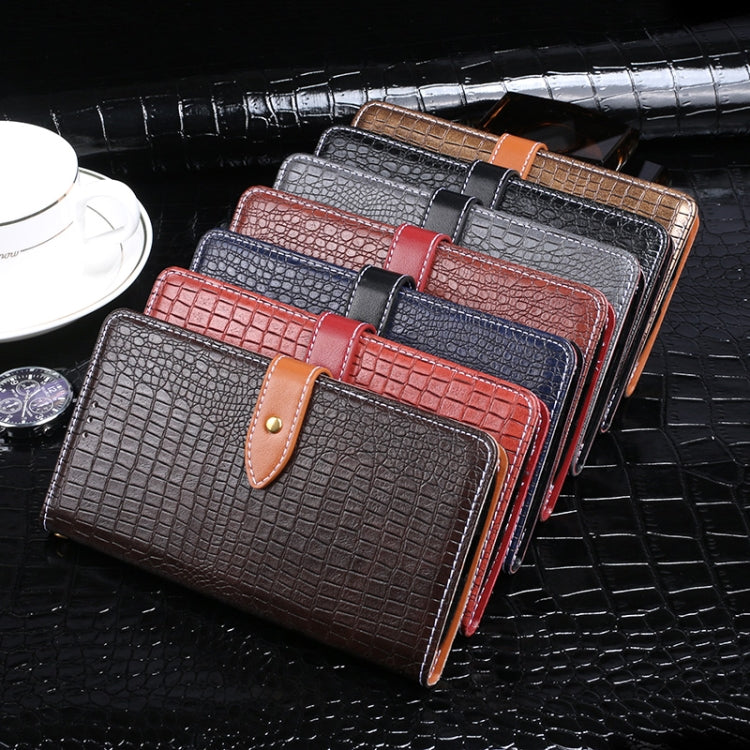 For Oukitel C25 idewei Crocodile Texture Horizontal Flip Leather Phone Case(Black) - free shipping - PMC Jewellery - Order now!