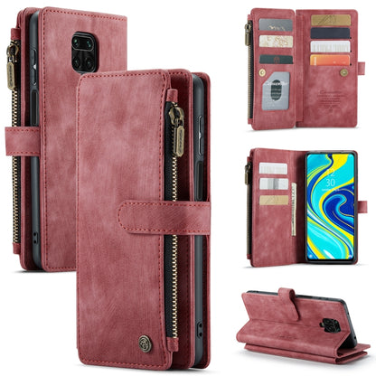 For Xiaomi Redmi Note 9 Pro Max / Redmi Note 9 Pro / Redmi Note 9s CaseMe-C30 Multifunctional Horizontal Flip PU + TPU Phone Case(Red) - Xiaomi Cases by CaseMe | Online Shopping South Africa | PMC Jewellery | Buy Now Pay Later Mobicred