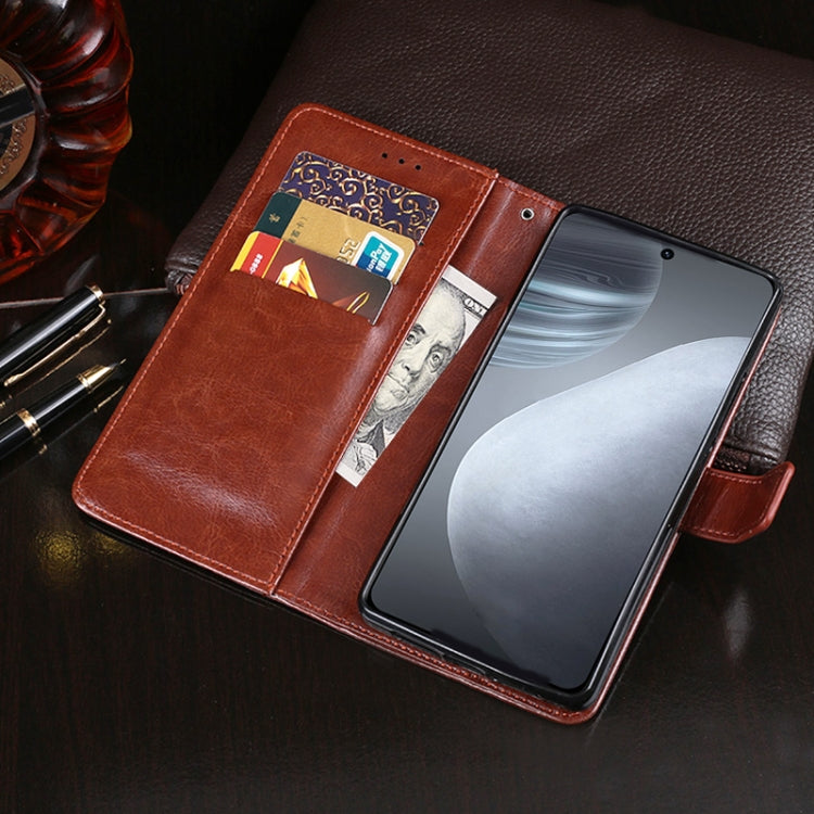 For Cubot X50 idewei Crazy Horse Texture Leather Case with Holder & Card Slots & Wallet(Rose Red) - More Brand by idewei | Online Shopping South Africa | PMC Jewellery | Buy Now Pay Later Mobicred