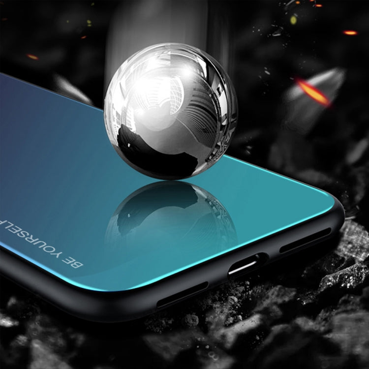 For Huawei P30 Gradient Color Glass Case(Blue) - free shipping - PMC TechLife - Order now!